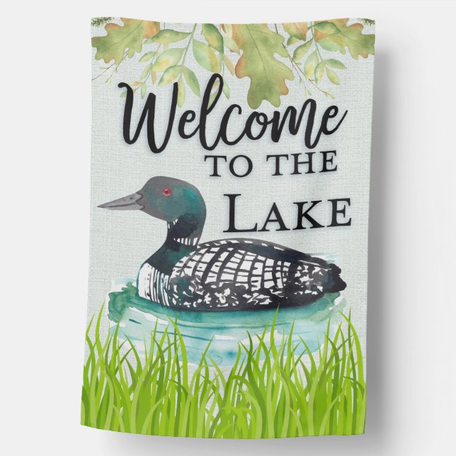 Welcome to the Lake House Flag (Front)