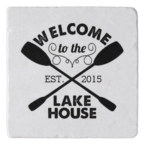 Welcome to the Lake House Rustic Trivet