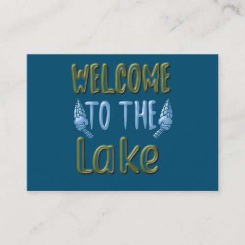Welcome to the Lake Place Card