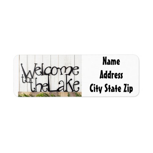 WELCOME TO THE LAKE  RETURN ADDRESS LABELS