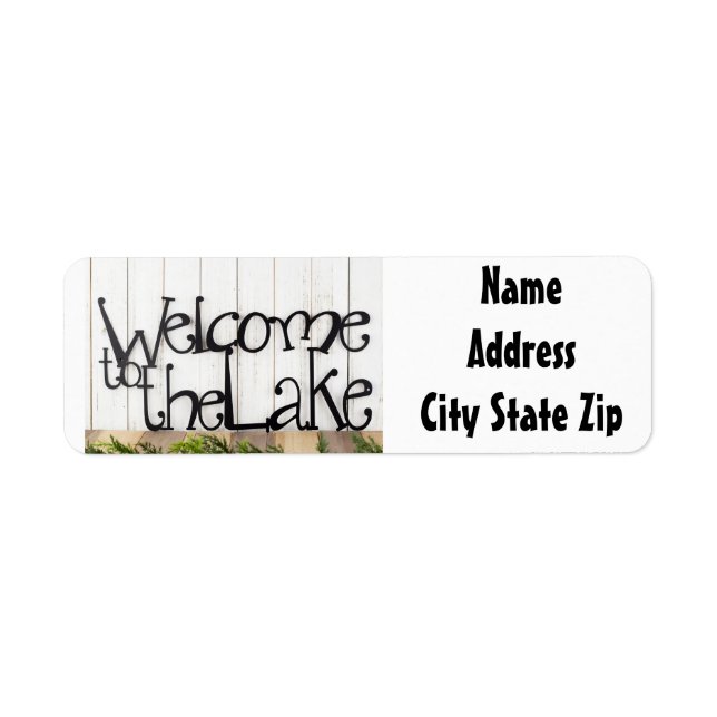 **WELCOME TO THE LAKE'**  RETURN ADDRESS LABELS (Front)