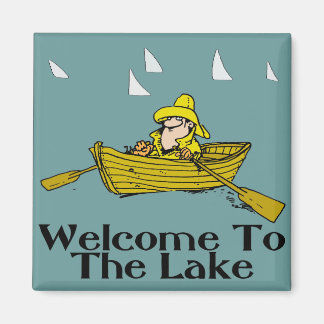 Welcome to the Lake, rowboat Magnet