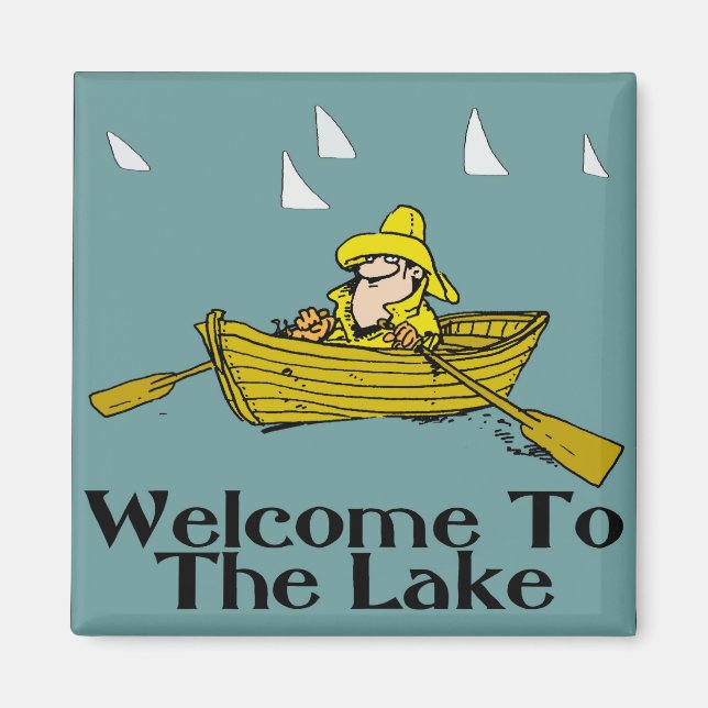 Welcome to the Lake, rowboat Magnet (Front)