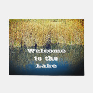 Welcome to the Lake Water Reflection Lakeside Doormat