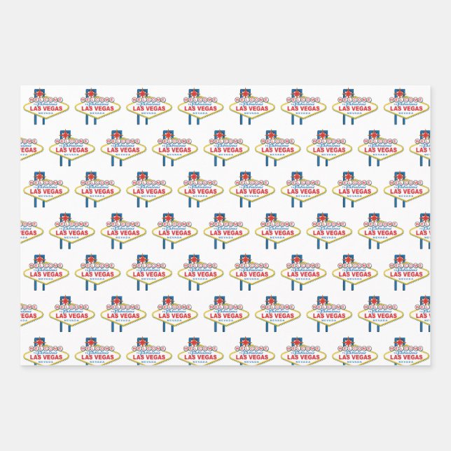 Welcome to the Las Vegas Sign Wrapping Paper Sheets (Front)