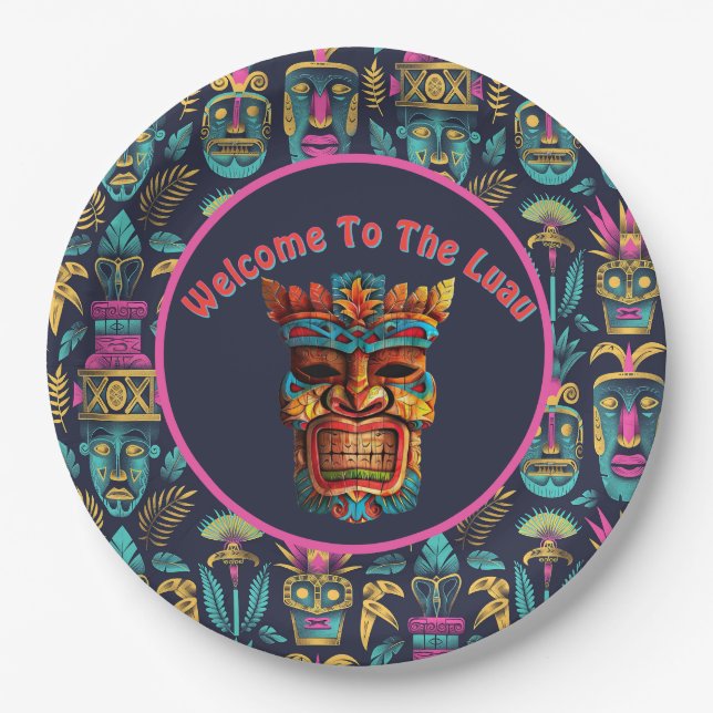 Welcome To The Luau  Paper Plates (Front)