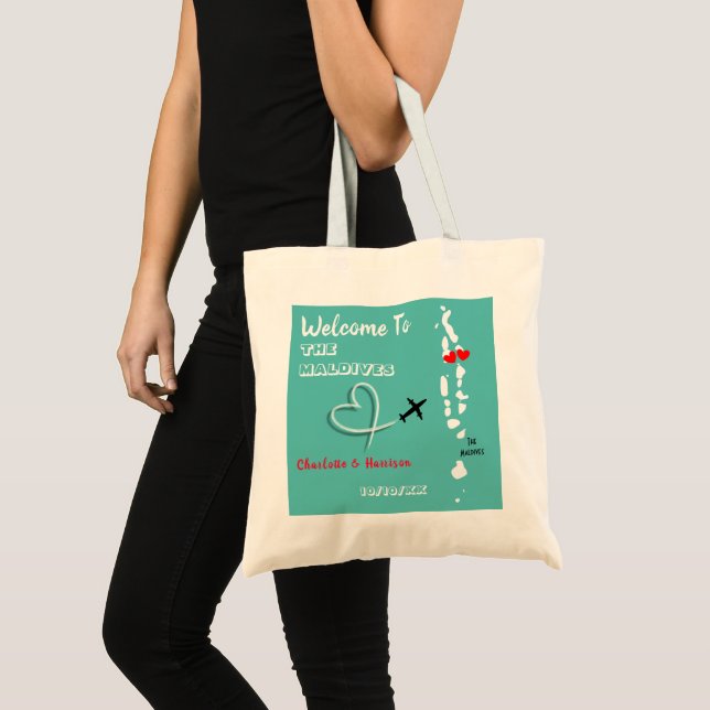Welcome To The Maldives Destination Wedding Tote Bag (Front (Product))