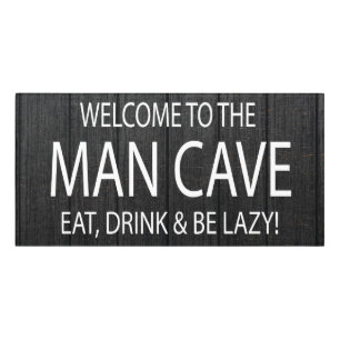Welcome To The Man cave Minimalist Modern Door Sign