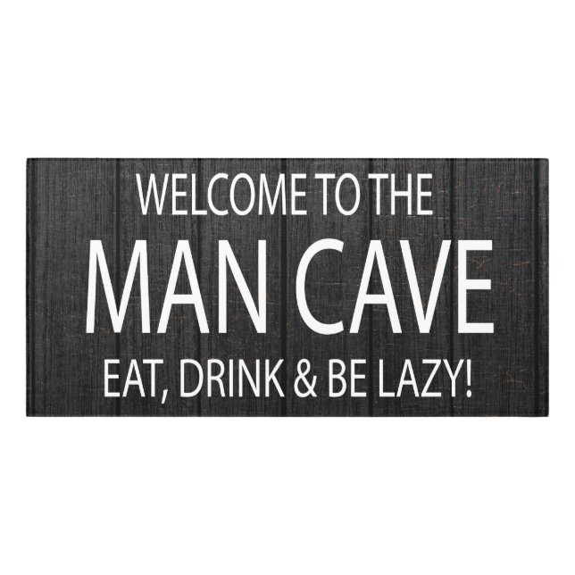 Welcome To The Man cave Minimalist Modern Door Sign (Classic Front)