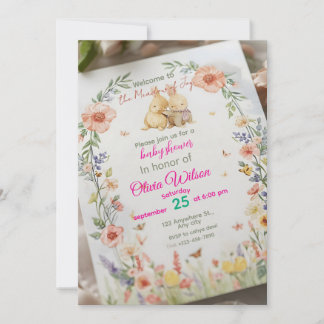 Welcome to the Meadow of Joy” – Baby Shower Invita Invitation