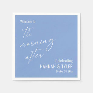 Welcome to The Morning After Periwinkle Blue Napkins