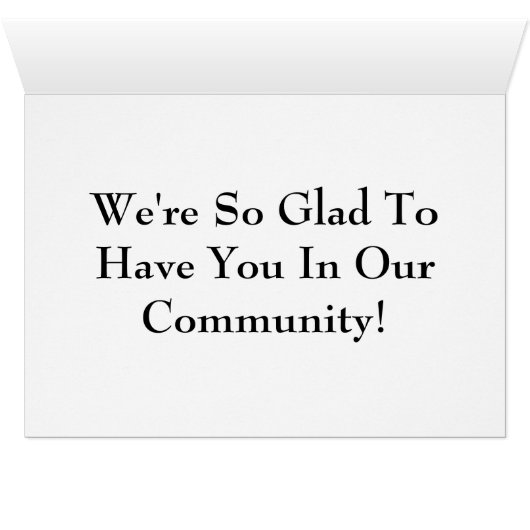 Welcome To The Neighborhood! (Inside Horizontal (Bottom))