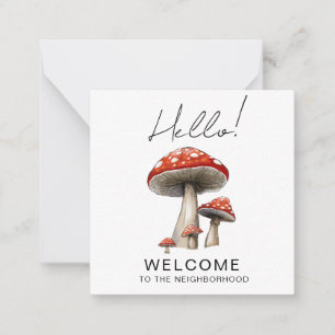 Welcome to the Neighborhood Card – Cute toadstools