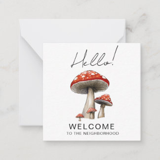 Welcome to the Neighborhood Card – Cute toadstools