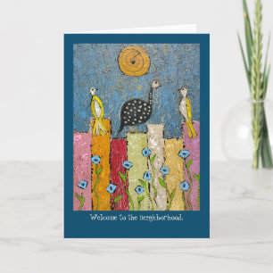 Welcome to the neighborhood card with text