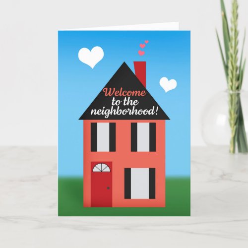 Welcome to the Neighborhood Illustrated House Holiday Card