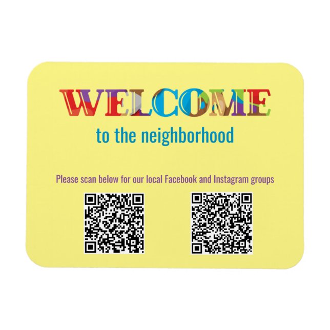 WELCOME to the Neighborhood  Magnet (Horizontal)