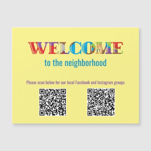 WELCOME to the Neighborhood Mailable Magnet