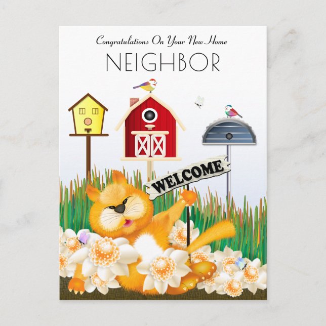 Welcome To The Neighborhood New Home Postcard (Front)