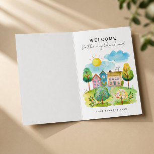Welcome to the Neighborhood Playful Sunny Houses Card