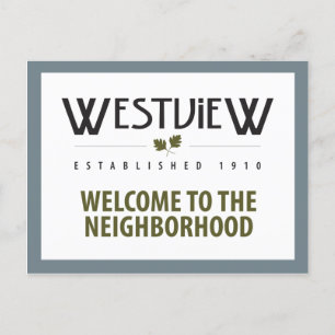Welcome to the Neighborhood Postcard
