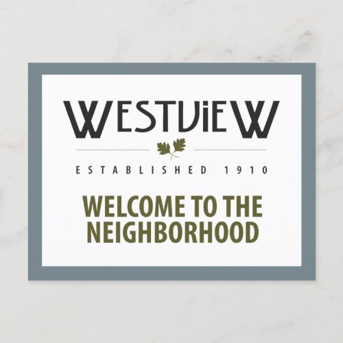 Welcome to the Neighborhood Postcard