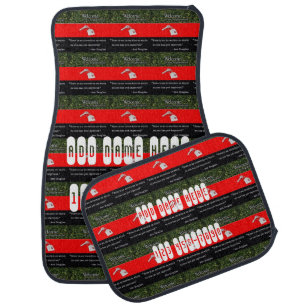 Welcome To The Neighborhood Red and Green Car Floor Mat
