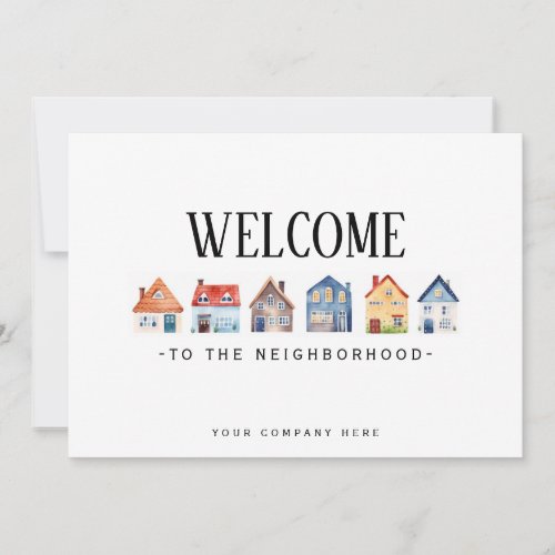 Welcome to the Neighborhood Watercolor Realty Card
