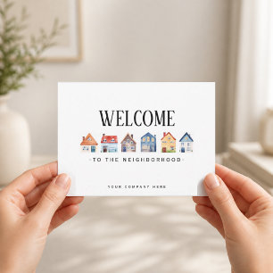 Welcome to the Neighborhood Whimsical Nordic Homes Card