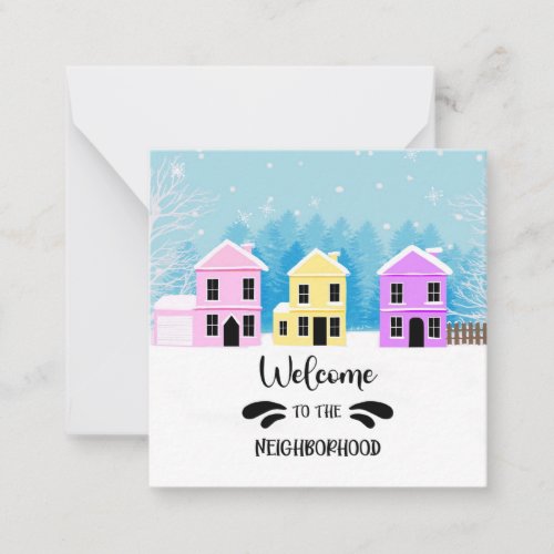welcome to the neighbourhood new home christmas  note card