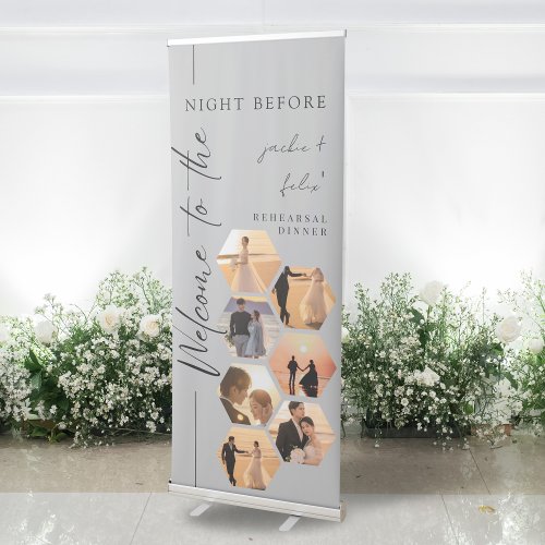 Welcome To The Night Before Rehearsal Dinner Retractable Banner