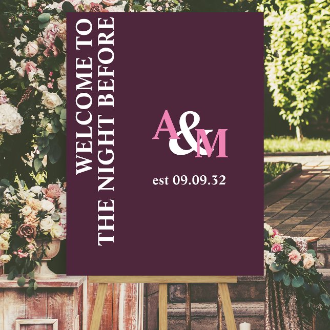 Welcome To The Night Before Rehearsal Dinner Sign (Creator Uploaded)