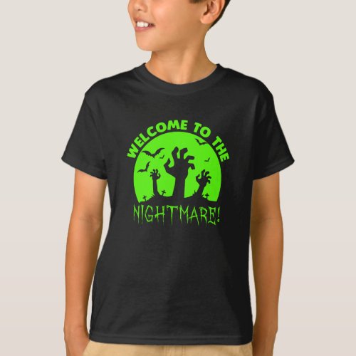 Welcome to the Nightmare Green Halloween T_Shirt