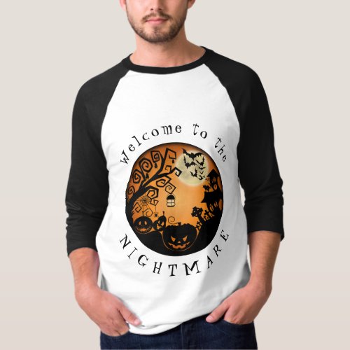 Welcome to the Nightmare Halloween Pumpkin Custom T_Shirt