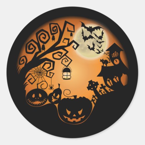 Welcome to the Nightmare Halloween Pumpkin Graphic Classic Round Sticker
