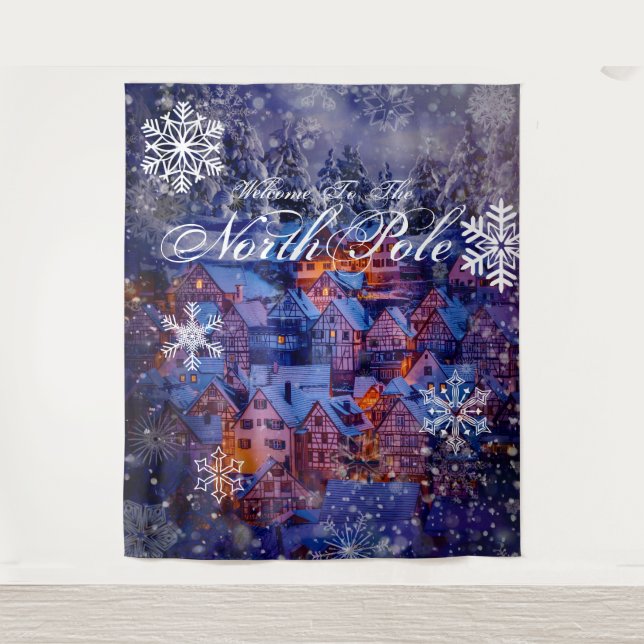 Welcome to the North Pole  | Party Backdrop (Front)