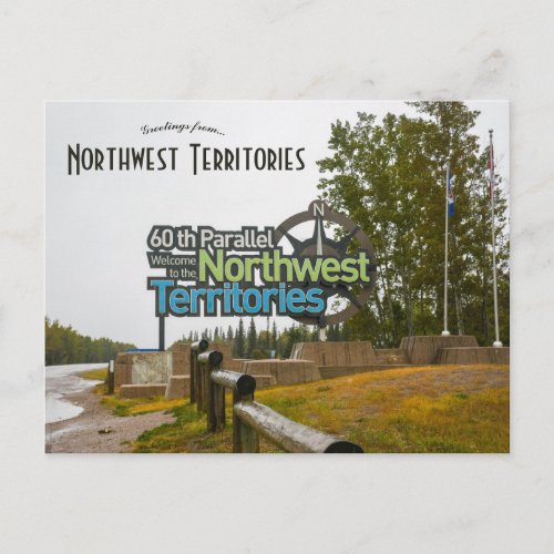 Welcome to the Northwest Territories Sign Postcard