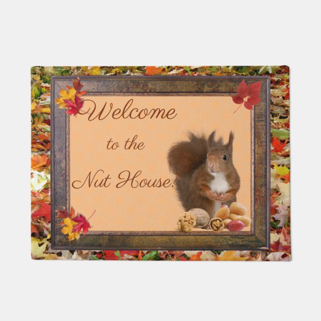 Welcome to the Nut House Dood mat (Front)
