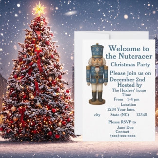 welcome to the nutcracker Christmas invitation