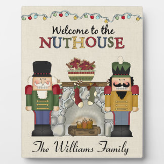 Welcome to the Nuthouse Personalized Family Plaque
