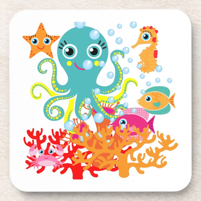 Welcome to the Ocean Beverage Coaster (Front)