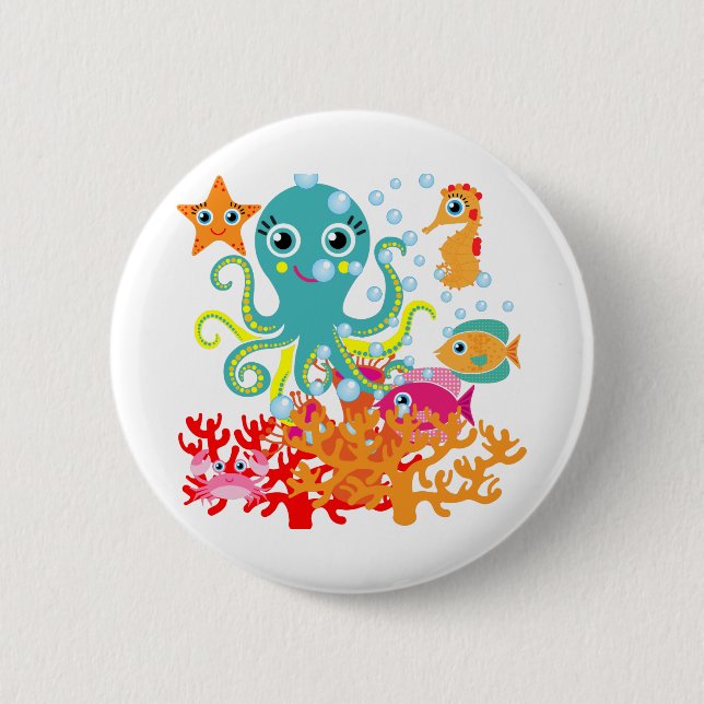 Welcome to the Ocean Pinback Button (Front)