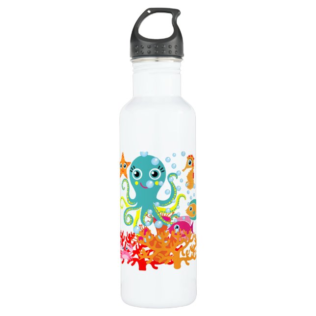 Welcome to the Ocean Stainless Steel Water Bottle (Front)