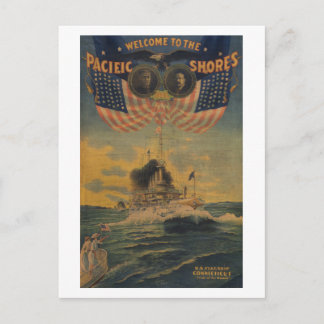 Welcome to the Pacific Shores. Flagship Connecticu Postcard