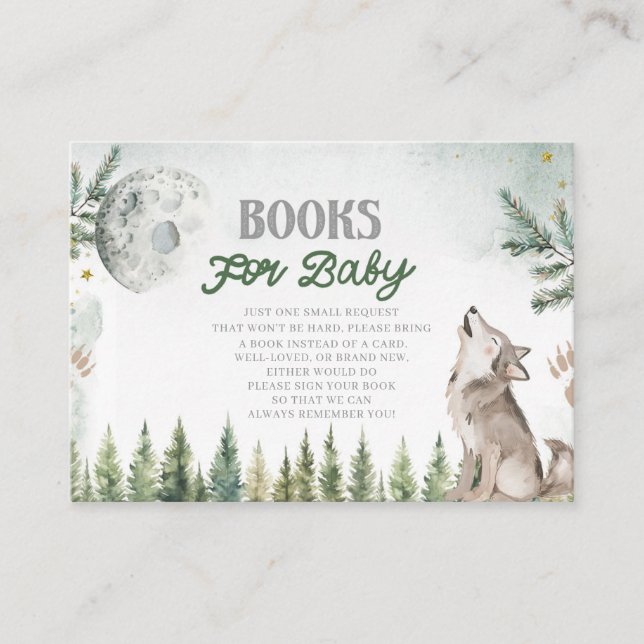 Welcome to The Pack Forest Wolf Books for Baby Enclosure Card (Front)