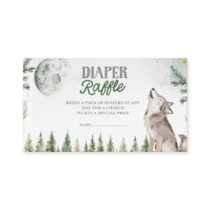 Welcome to The Pack Forest Wolf Diaper Raffle Enclosure Card