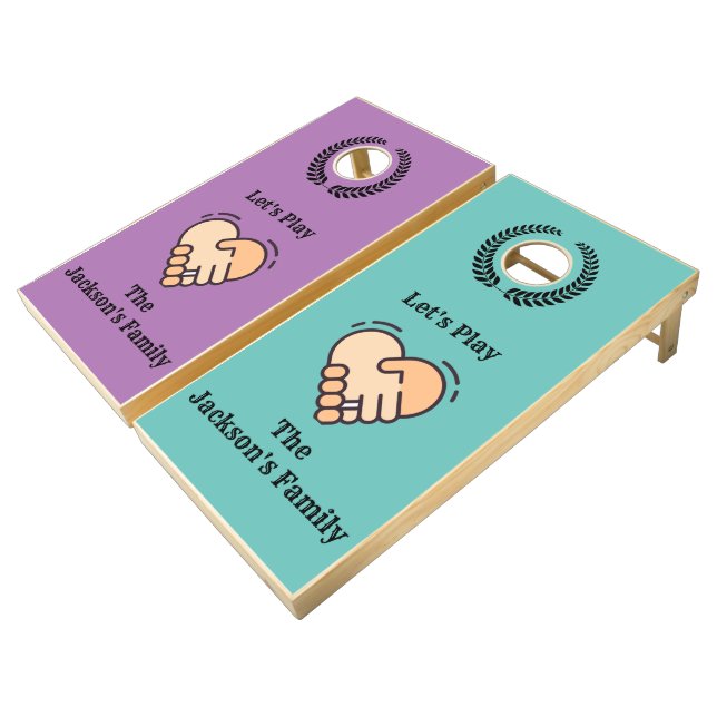 Welcome to the Party Custom Personalized Cornhole Set (Angled)