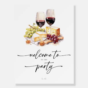 Welcome To The Party Wine & Cheese Foam Board