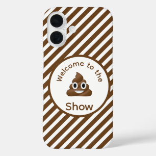 Welcome to the Poo Emoji Show Funny iPhone 16 Case
