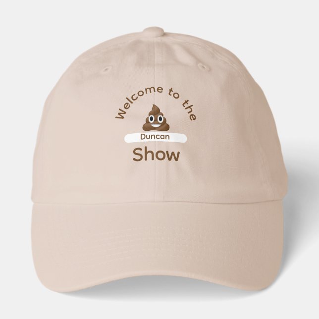 Welcome to the Poo Emoji Show Funny Custom Name Hat (Front)